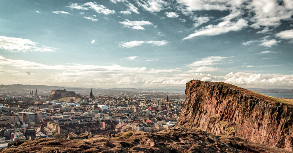 Uitzicht vanaf Arthur's Seat Edinburgh