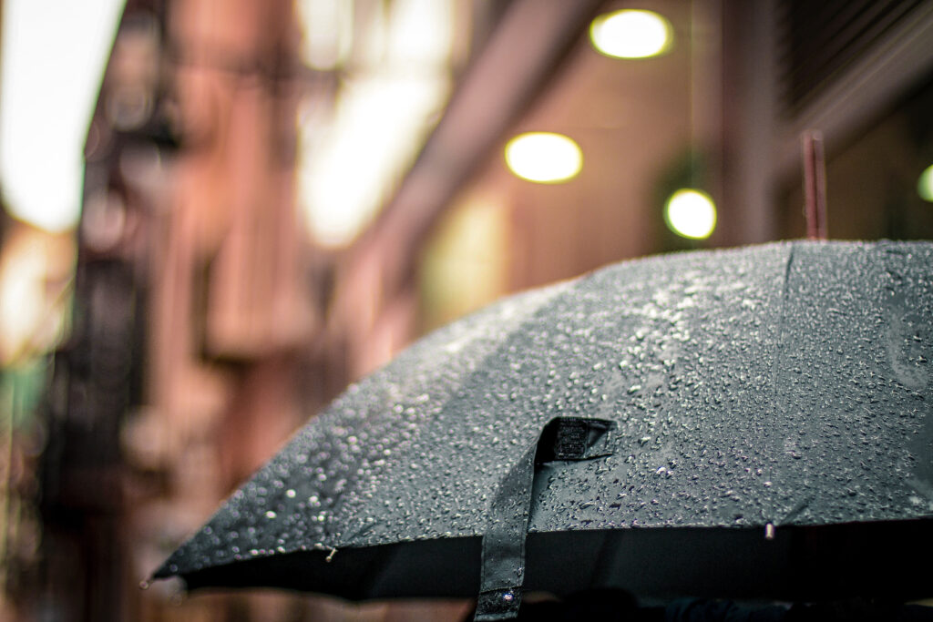 Regenachtig weer in Schotland