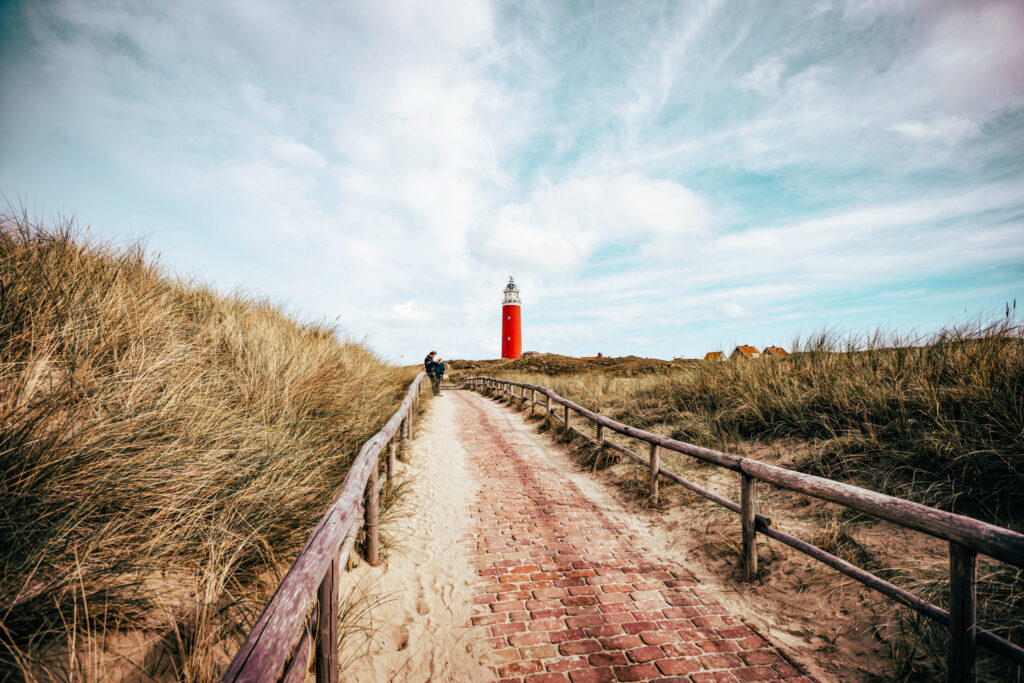 Wandelpad richting de vuurtoren